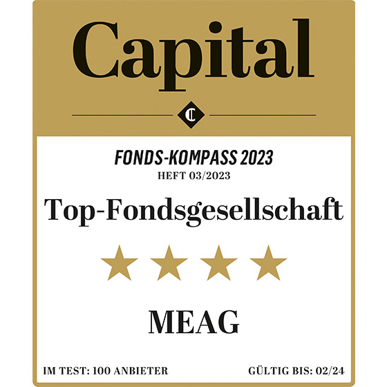 Capital Fonds-Kompass 2023: MEAG als „Top-Fondsgesellschaft“ ausgezeichnet