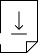 Dokumentsymbol mit Download-Pfeil
