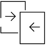 Symbol für Datenaustausch 